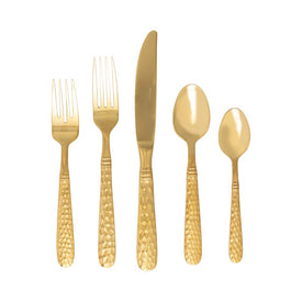 Martellato Gold Five-Piece Place Setting