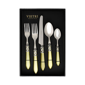 Aladdin Antique Chartreuse Five-Piece Place Setting Set of 4