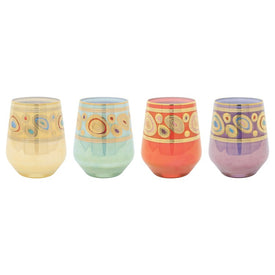 Regalia Assorted Stemless Wine Glasses Set of 4