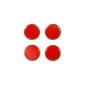 Florentine Wooden Accessories Red & Gold Coasters Set of 4