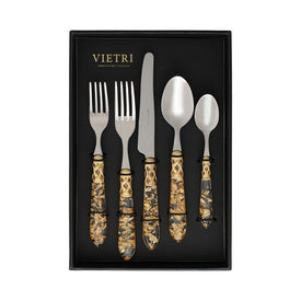 Aladdin Brilliant Gold Fleck Five-Piece Place Setting Set of 4