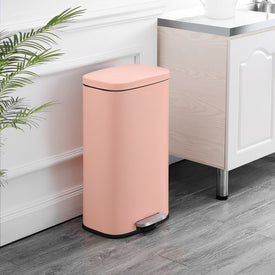 Curtis 8-Gallon Step-Open Trash Can - Flamingo