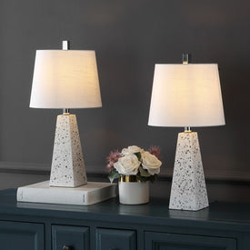 Owen 20.5" Resin LED Table Lamps Set of 2 - White Terrazzo