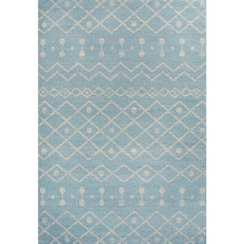 Aksil Moroccan Beni Souk 5' x 8' Area Rug - Turquoise/Cream