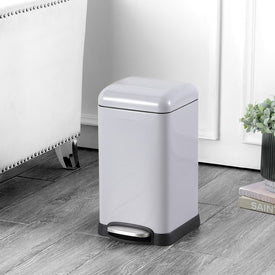 Betty Retro Mini 3.2-Gallon Step-Open Trash Can - Fog