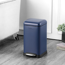 Betty Retro Mini 3.2-Gallon Step-Open Trash Can - Denim