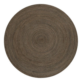 Zara Braided Coastal Cottage Jute 4' Round Area Rug - Brown