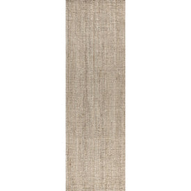 Pata Handwoven Chunky Jute 2' x 14' Runner Rug - Light Ivory