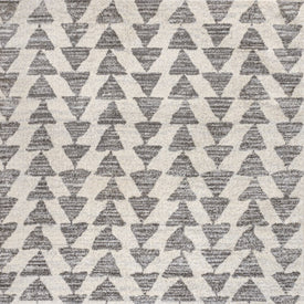 Aisha Moroccan Triangle Geometric 5' Square Area Rug - Cream/Gray