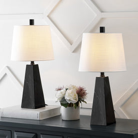 Owen 20.5" Resin LED Table Lamps Set of 2 - Black Marble Finish