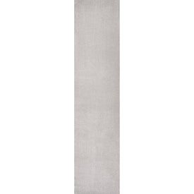 Twyla Classic Solid Low-Pile Machine-Washable 2' x 8' Runner Rug - Light Gray
