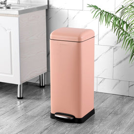 Betty Retro 8-Gallon Step-Open Trash Can - Flamingo