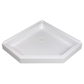 Durabase 36"W x 36"D Neo-Angle Corner Threshold Shower Base - OPEN BOX