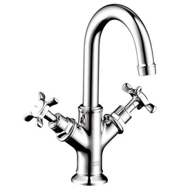 AXOR Montreux Two Handle Single Hole High Arc Bathroom Faucet with Pop-Up Drain