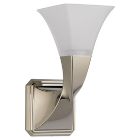 Virage Single Light Bathroom Wall Sconce with Fluted Glass Diffuser