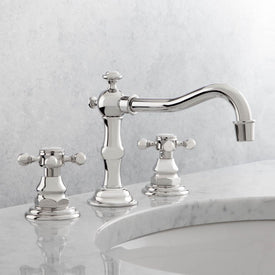 Chesterfield Two Handle Widespread Bathroom Faucet with Drain