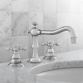 Chesterfield Two Handle Widespread Bathroom Faucet with Drain