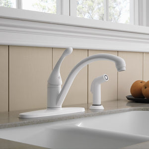 440-WH-DST Kitchen/Kitchen Faucets/Kitchen Faucets with Side Sprayer