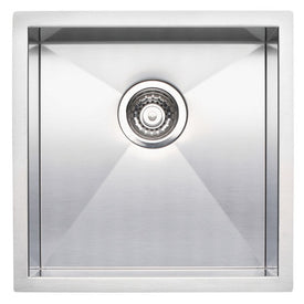 Quatrus 17" Single Bowl Stainless Steel Undermount Bar Sink