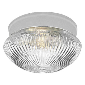 Fitter Series Single-Light Flush Mount Ceiling Fixture with Snap-In Fitter