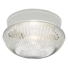 Fitter Series Two-Light Flush Mount Ceiling Fixture with Snap-In Fitter
