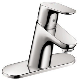 Focus E 70 Single Handle Single Hole Bathroom Faucet with Pop-Up Drain and Base Plate
