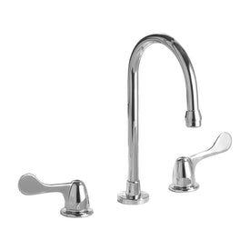 Commercial Two Handle Widespread Gooseneck Bathroom Faucet with Blade Handles