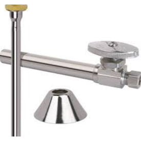 Toilet Kit 1/2 x 3/8 Inch Sweat x Compression Straight Stop Valve Chrome