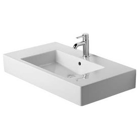Lavatory Sink Vero Wall Mount with Overflow & WonderGliss Surface Treatment 19-1/4 x 33-1/2 Inch Rectangle White 1 Hole