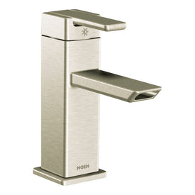 90 Degree Single Handle Low-Arc Bathroom Faucet with Drain