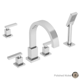 Secant Two Handle Roman Tub Filler Trim with Handshower
