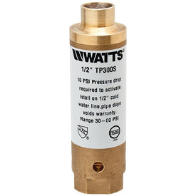 Trap Primer Valve 1/2 Inch Solder Inlet Threaded Outlet Leaf Free Bronze