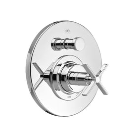 Percy Pressure Balance Tub and Shower Valve Trim with Cross Handle - OPEN BOX