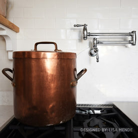Traditional Two Handle Wall-Mount Pot Filler