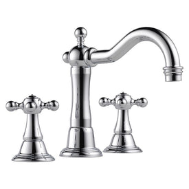 Tresa Two Handle Widespread Bathroom Faucet with Cross Handles/Drain