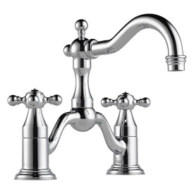 Tresa Two Handle Widespread Bridge Bathroom Faucet with Cross Handles
