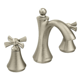 Wynford Two Handle High Arc Widespread Bathroom Faucet with Cross Handles