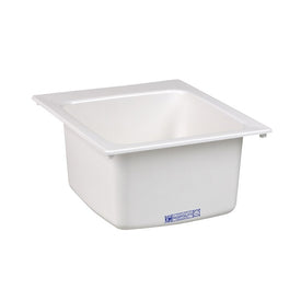 17"W x 20"D Self-Rimming Utility Sink with Center Drain