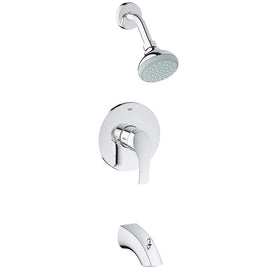 Pressure Balance Valve Trim Eurosmart Set for Tub and Shower 1 Lever Starlight Chrome - OPEN BOX