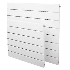 4' L Six-Panel Horizontal Hydronic Baseboard Radiator - Runtal White