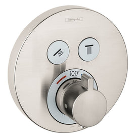 ShowerSelect E Round Thermostatic Two-Function Shower Trim