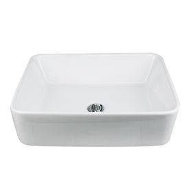 Brant Point Rectangular White Vessel Sink