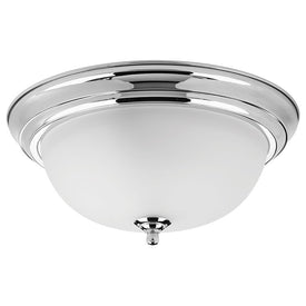 Melon Two-Light Flush Mount Ceiling Light with Etched Glass