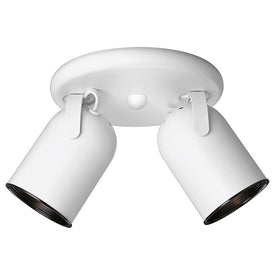 Directional Two-Light Round Back Ceiling Light