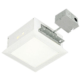 Complete Square 150-Watt Single-Light Recessed Lighting Housing and Trim