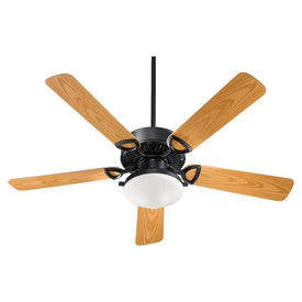 Estate 52" Five-Blade Two-Light Outdoor Patio Ceiling Fan with Satin Opal Dome Shade