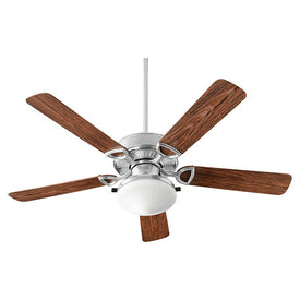 Estate 52" Five-Blade Two-Light Outdoor Patio Ceiling Fan with Satin Opal Bowl Shade