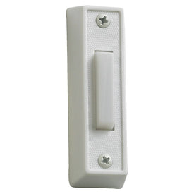 Plastic Doorbell Button - White