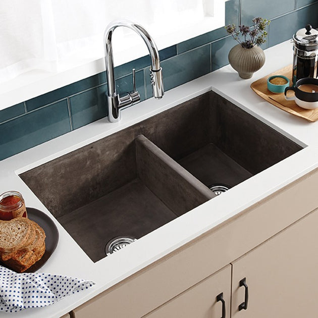 Farmhouse 33 Double Bowl Nativestone Apron Front Kitchen Sink