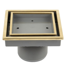 Lagos Series Veil (Tile-In) Line Centerpoint Drain 4" x 4"